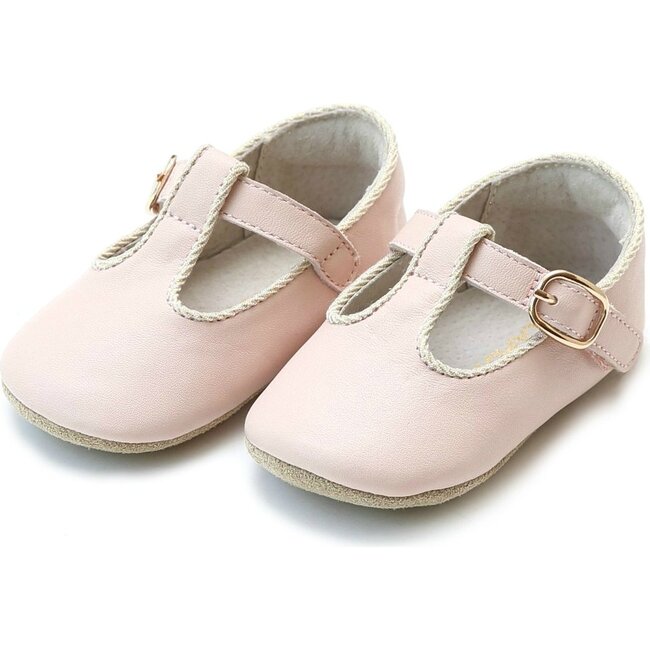 Evie T-Strap Mary Jane Crib Shoe, Pink