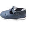 Baby Birdie Leather T-Strap Stitched Mary Jane, Navy - Crib Shoes - 2