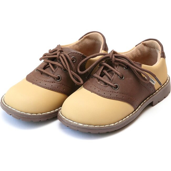 Mason Two Tone Saddle Oxford Shoe, Brown - Loafers - 1