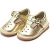 Joy Metallic Stitch Down Leather T-Strap Mary Jane, Gold - Mary Janes - 1 - thumbnail