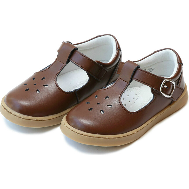 Chelsea T-Strap Mary Jane, Brown - L'Amour Shoes | Maisonette