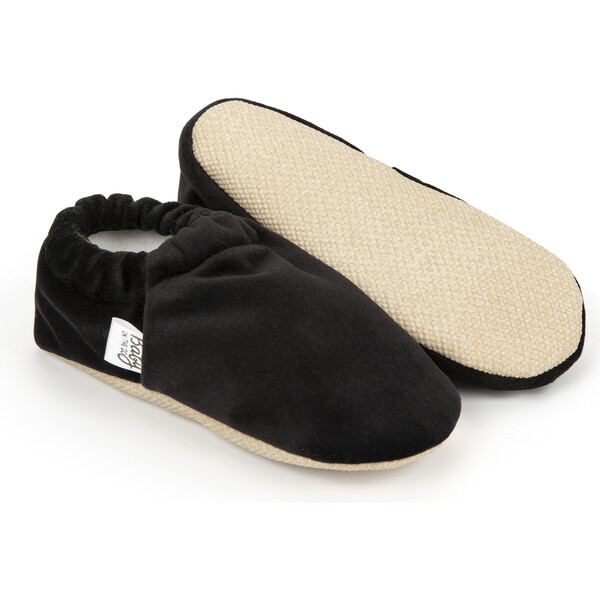 First Steps Slip-On, Black Velvet - Baby On The Go Shoes & Booties ...