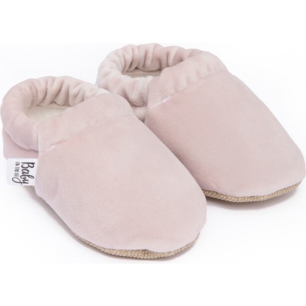 First Steps Slip-On, Pink Velvet - Slip Ons - 1