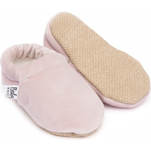 First Steps Slip-On, Pink Velvet - Slip Ons - 2