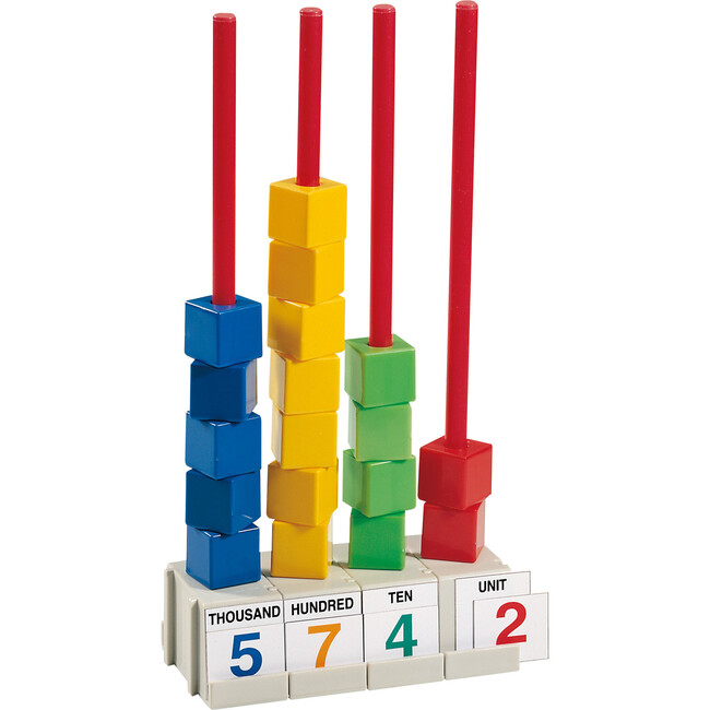 Stacking Block Abacus Math Kit with Activity Cards
