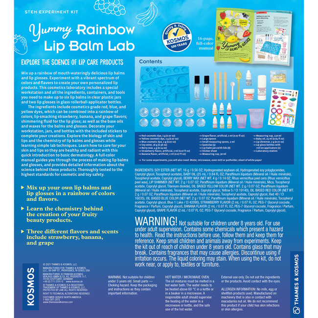 Yummy Rainbow Lip Balm Lab - STEM Toys - 3