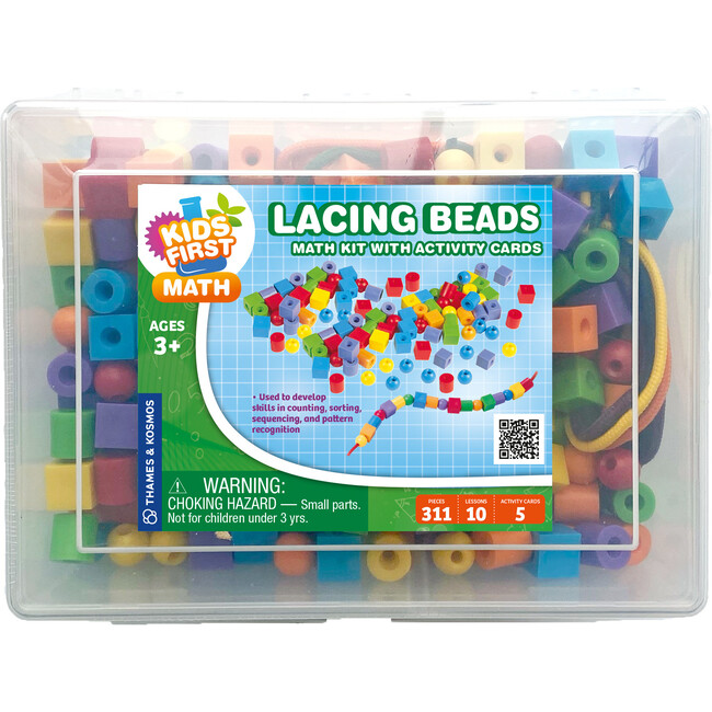 Lacing Beads Math Kit with Activity Cards - STEM Toys - 1