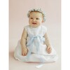 Piqué Gown, White and Blue - Ceremonial Dresses - 2
