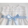 Piqué Gown, White and Blue - Ceremonial Dresses - 3