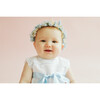 Piqué Gown, White and Blue - Ceremonial Dresses - 4