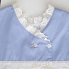 Crossed Dress, Blue and White Trim - Dresses - 3