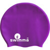 Afro-kids MIDI Swimcap, Purple - Swim Caps - 1 - thumbnail