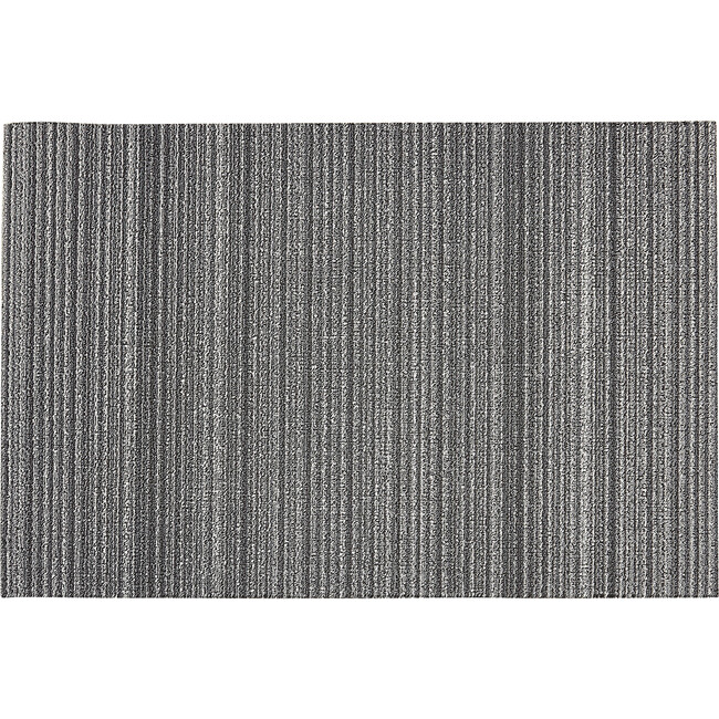 Skinny Stripe Shag Floor Mat, Shadow