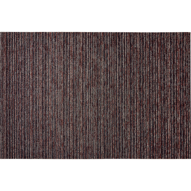 Skinny Stripe Shag Floor Mat, Mulberry