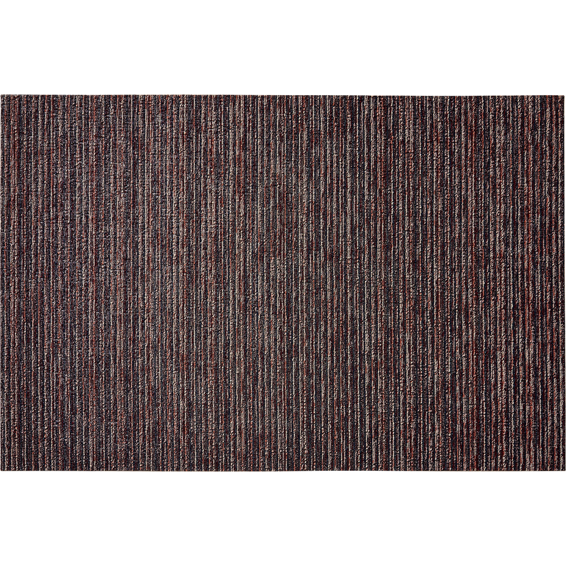 Skinny Stripe Shag Floor Mat, Mulberry - Rugs - 1