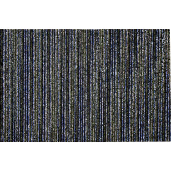 Skinny Stripe Shag Floor Mat, Forest