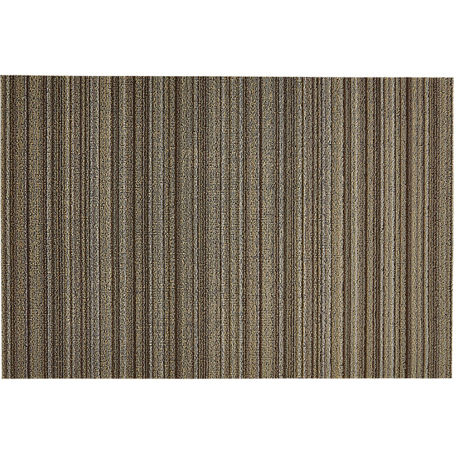 Skinny Stripe Shag Floor Mat, Mushroom