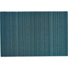 Skinny Stripe Shag Floor Mat, Turquoise - Rugs - 1 - thumbnail