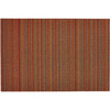 Skinny Stripe Shag Floor Mat, Orange - Rugs - 1 - thumbnail