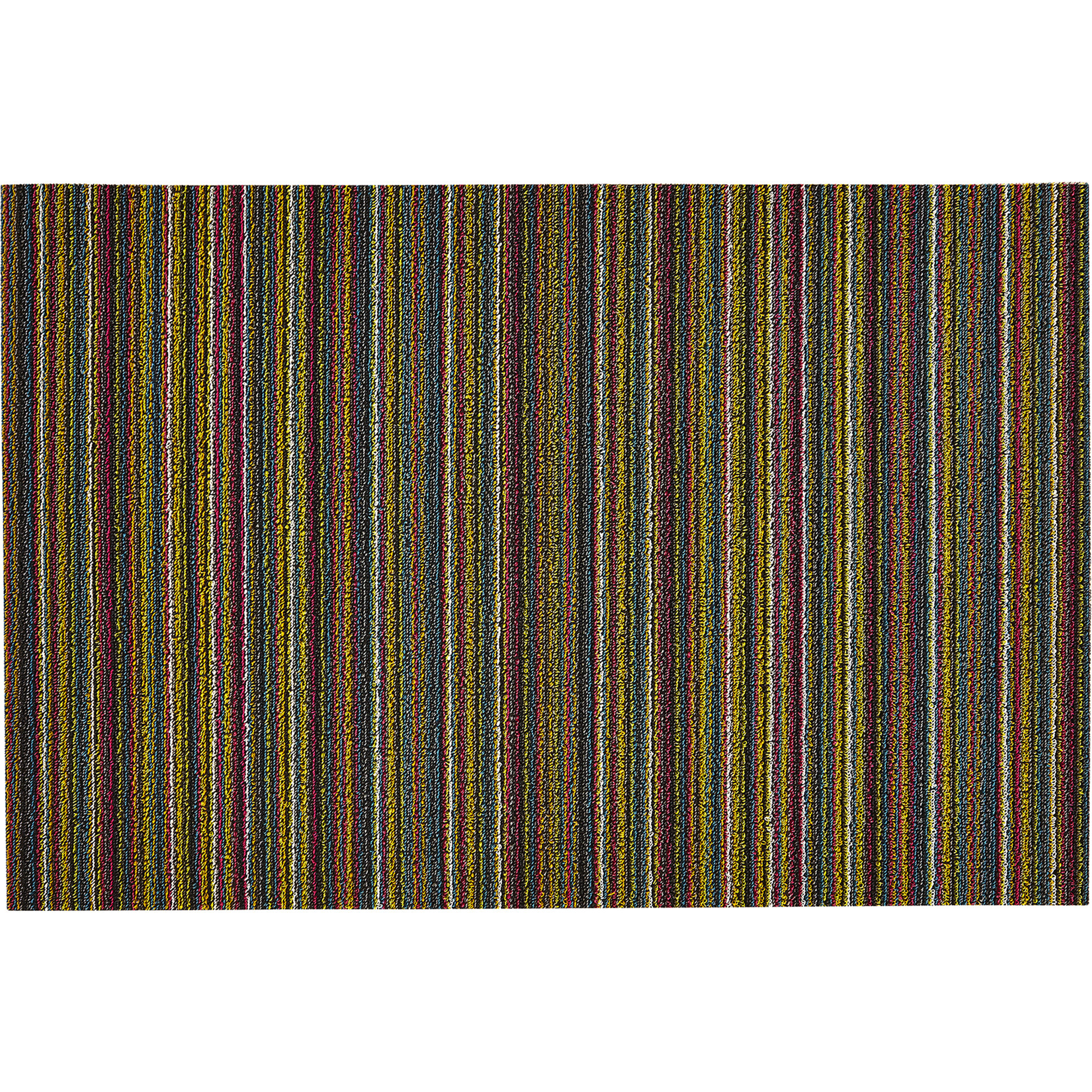 Skinny Stripe Shag Floor Mat, Bright Multi - Rugs - 1