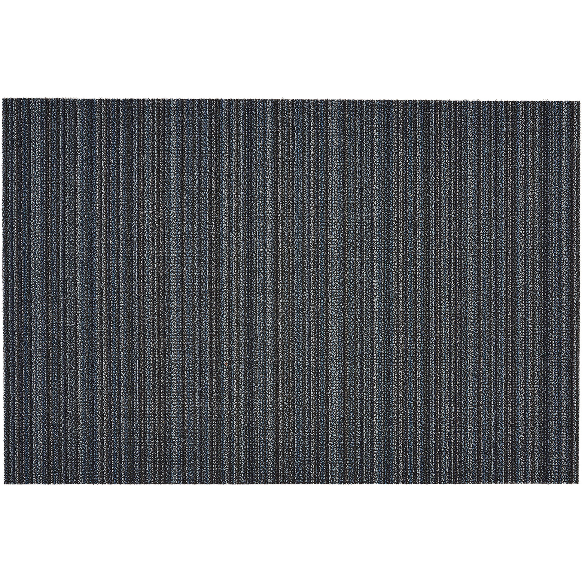 Skinny Stripe Shag Floor Mat, Blue - Rugs - 1