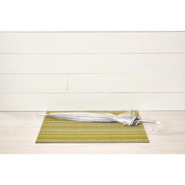 Skinny Stripe Shag Floor Mat, Citron - Rugs - 4