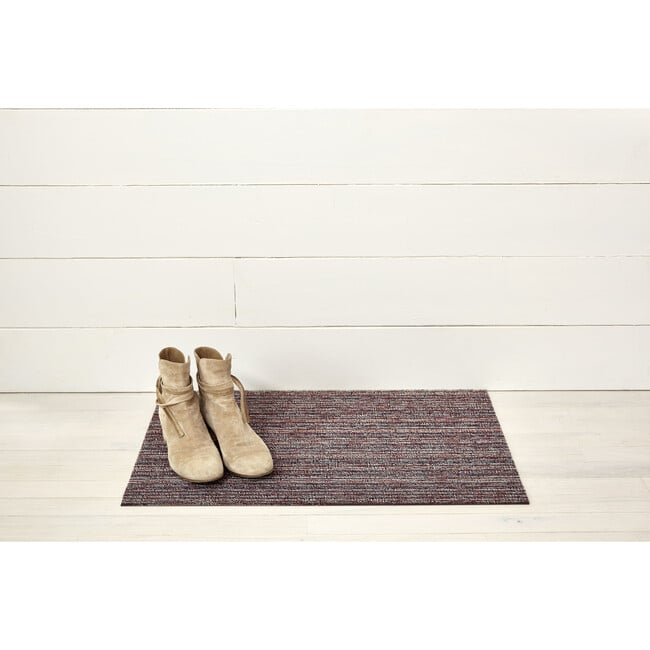 Skinny Stripe Shag Floor Mat, Mulberry - Rugs - 4