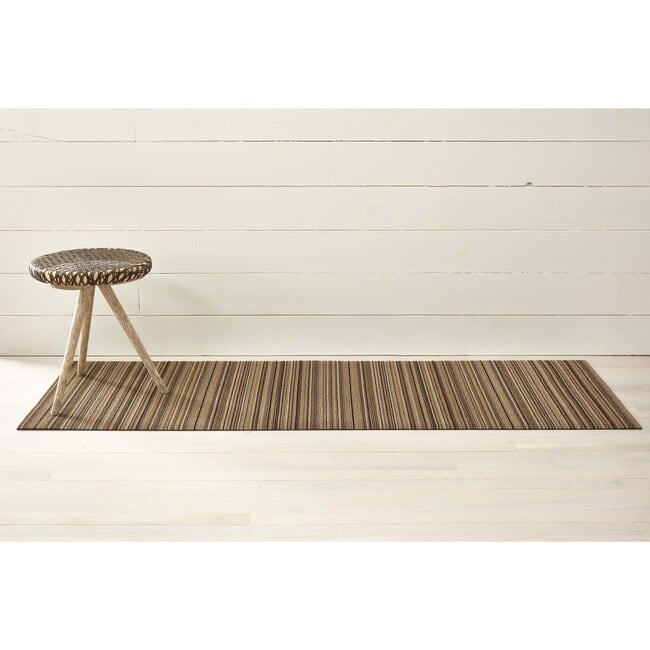 Skinny Stripe Shag Floor Mat, Mushroom - Rugs - 4