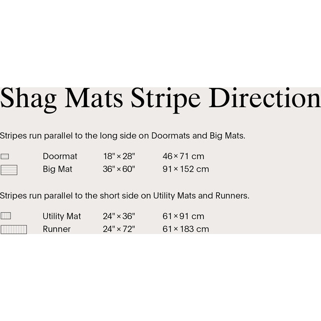 Skinny Stripe Shag Floor Mat, Orange - Rugs - 6