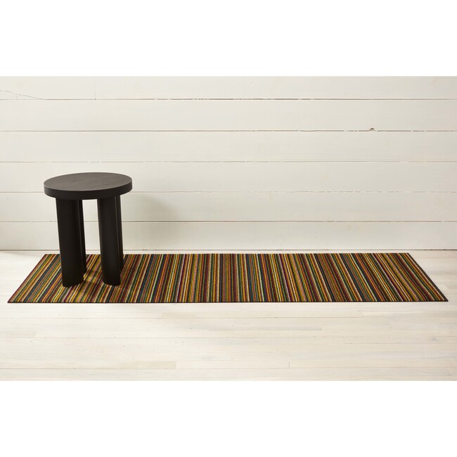 Skinny Stripe Shag Floor Mat, Bright Multi - Rugs - 5