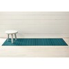 Skinny Stripe Shag Floor Mat, Turquoise - Rugs - 6