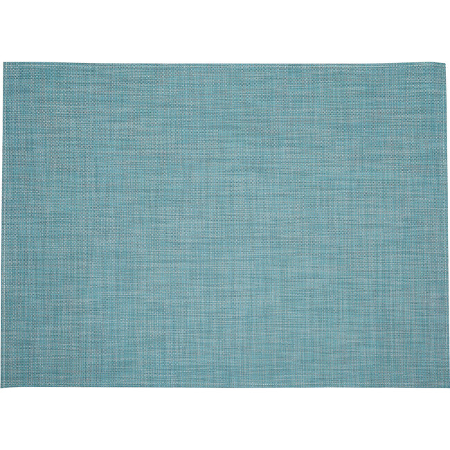 Mini Basketweave Floor Mat, Turquoise