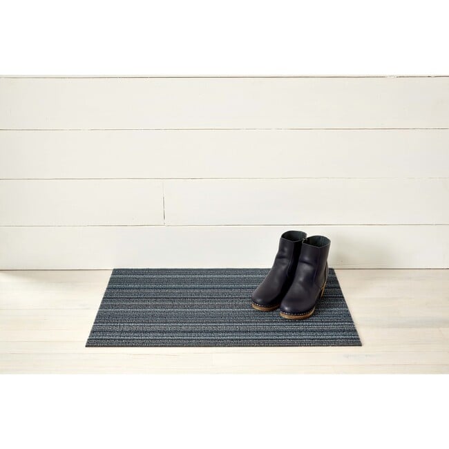 Skinny Stripe Shag Floor Mat, Blue - Rugs - 4