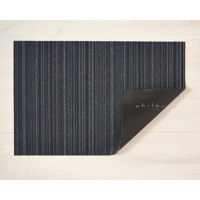 Skinny Stripe Shag Floor Mat, Blue - Rugs - 5