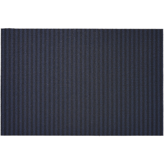 Breton Stripe Shag Floor Mat, Blueberry