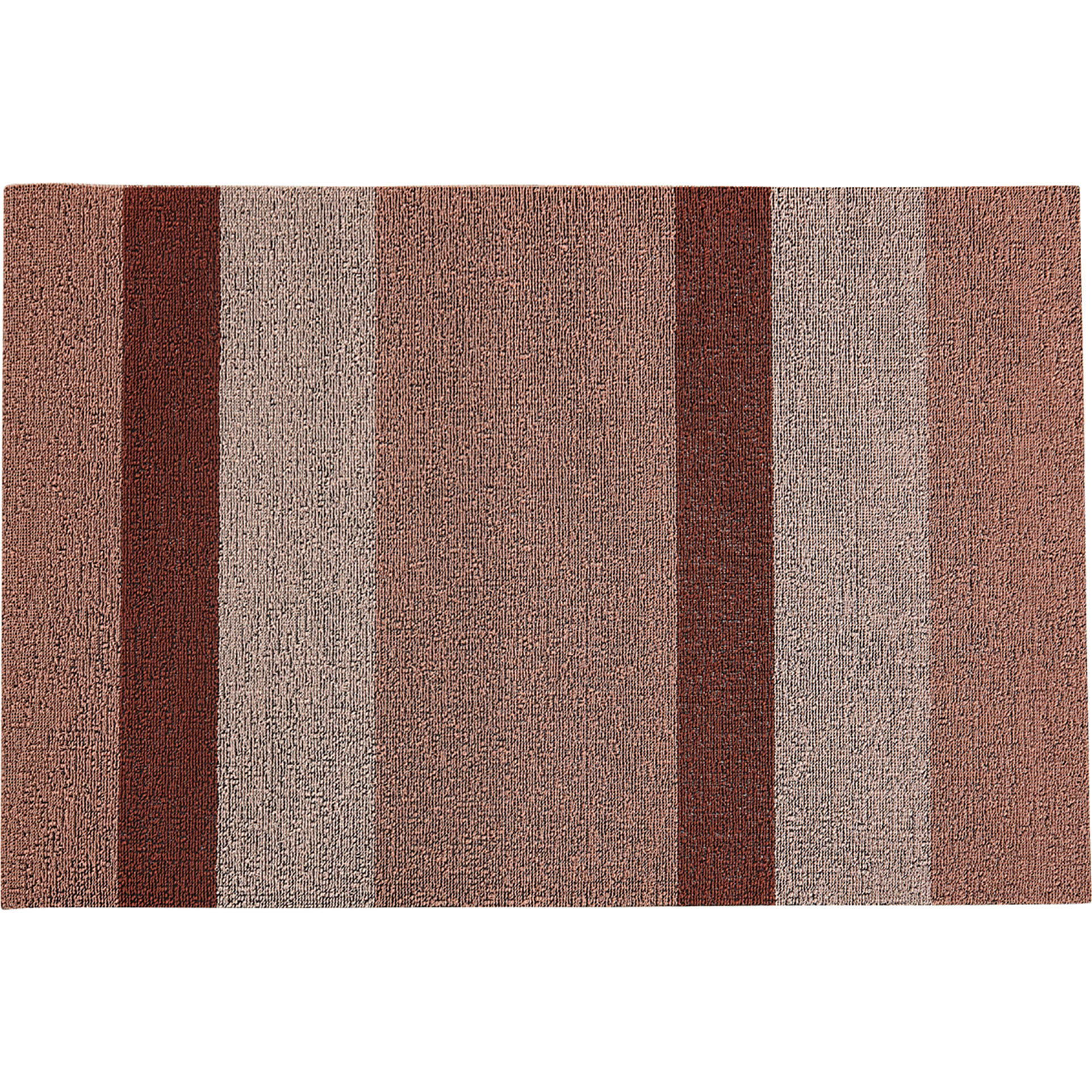 Bold Stripe Shag Floor Mat, Peach - Rugs - 1