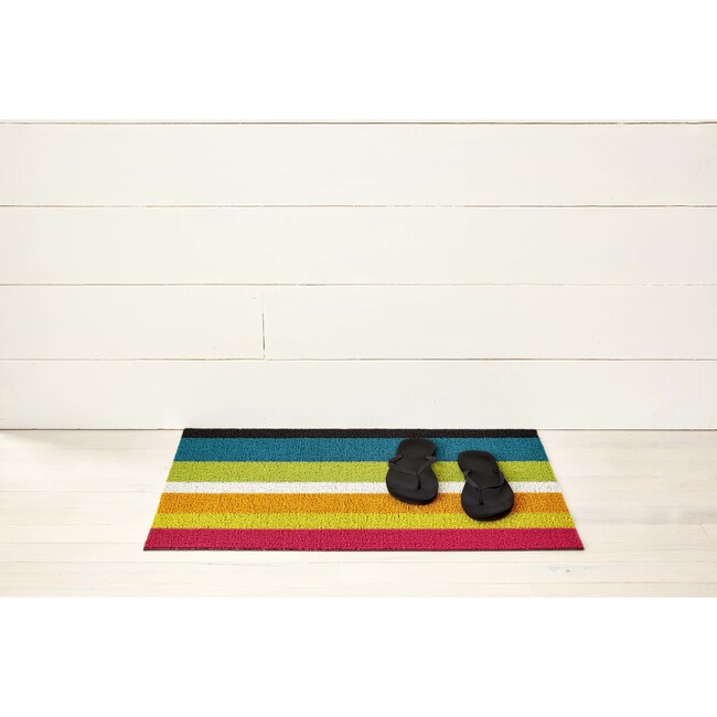 Bold Stripe Shag Floor Mat, Multi - Rugs - 5