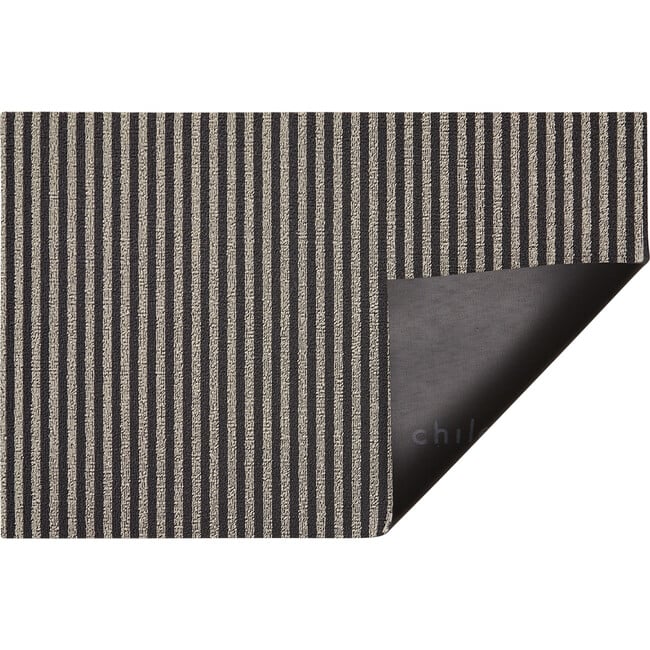 Breton Stripe Shag Floor Mat, Gravel - Rugs - 7