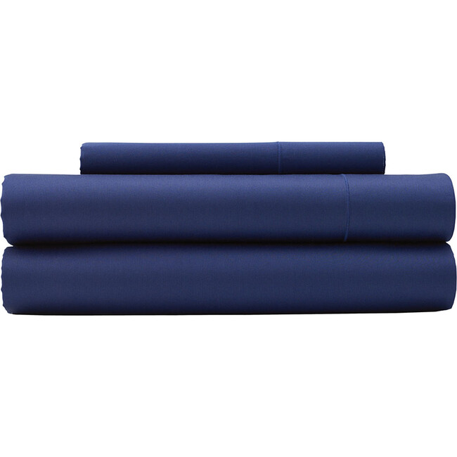 Jr. Sateen Sheet Set, Classic Navy
