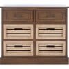 Briar 6-Drawer Storage Unit, Walnut/Sand - Dressers - 1 - thumbnail