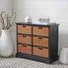 Landers 6-Drawer Storage Unit, Black/Honey - Dressers - 2