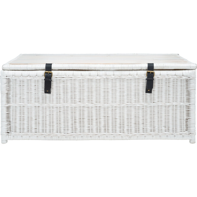 Kestin Rattan Storage Trunk, White - Storage - 1