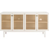 Piran Media Stand, Distressed White - Accent Tables - 1 - thumbnail
