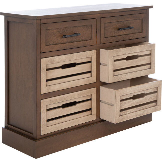 Briar 6-Drawer Storage Unit, Walnut/Sand - Dressers - 4