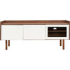 Safiya Media Stand, White/Wood - Accent Tables - 1 - thumbnail