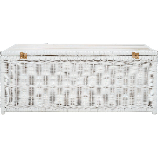 Kestin Rattan Storage Trunk, White - Storage - 5