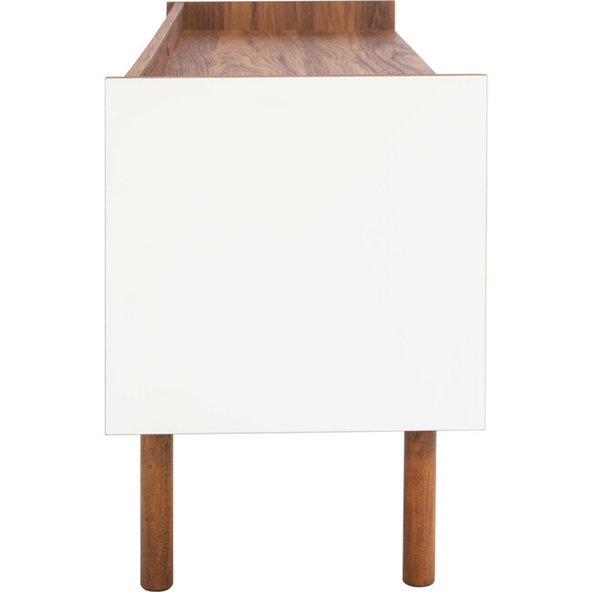 Safiya Media Stand, White/Wood - Accent Tables - 3