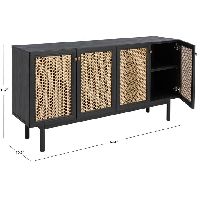 Piran Media Stand, Black - Accent Tables - 7