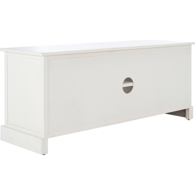 Landers 4-Drawer Media Stand, White/Sand - Accent Tables - 6