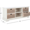 Landers 4-Drawer Media Stand, White/Sand - Accent Tables - 7